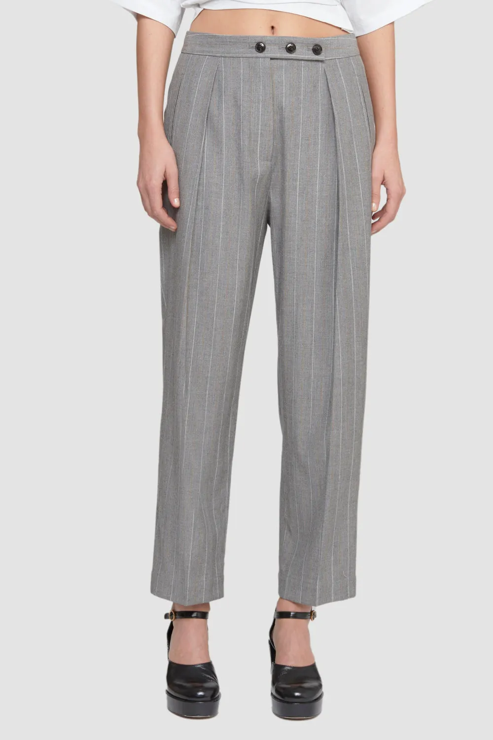 High Waisted  Tapered Trouser