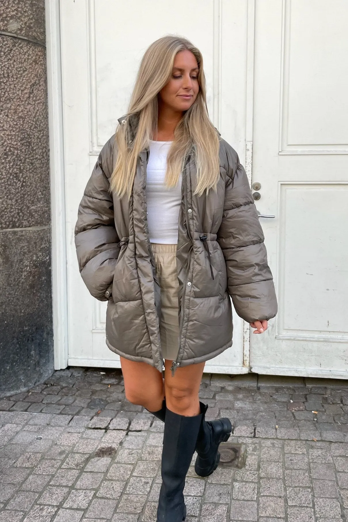 JXHeather Puffer Jakke - Brun