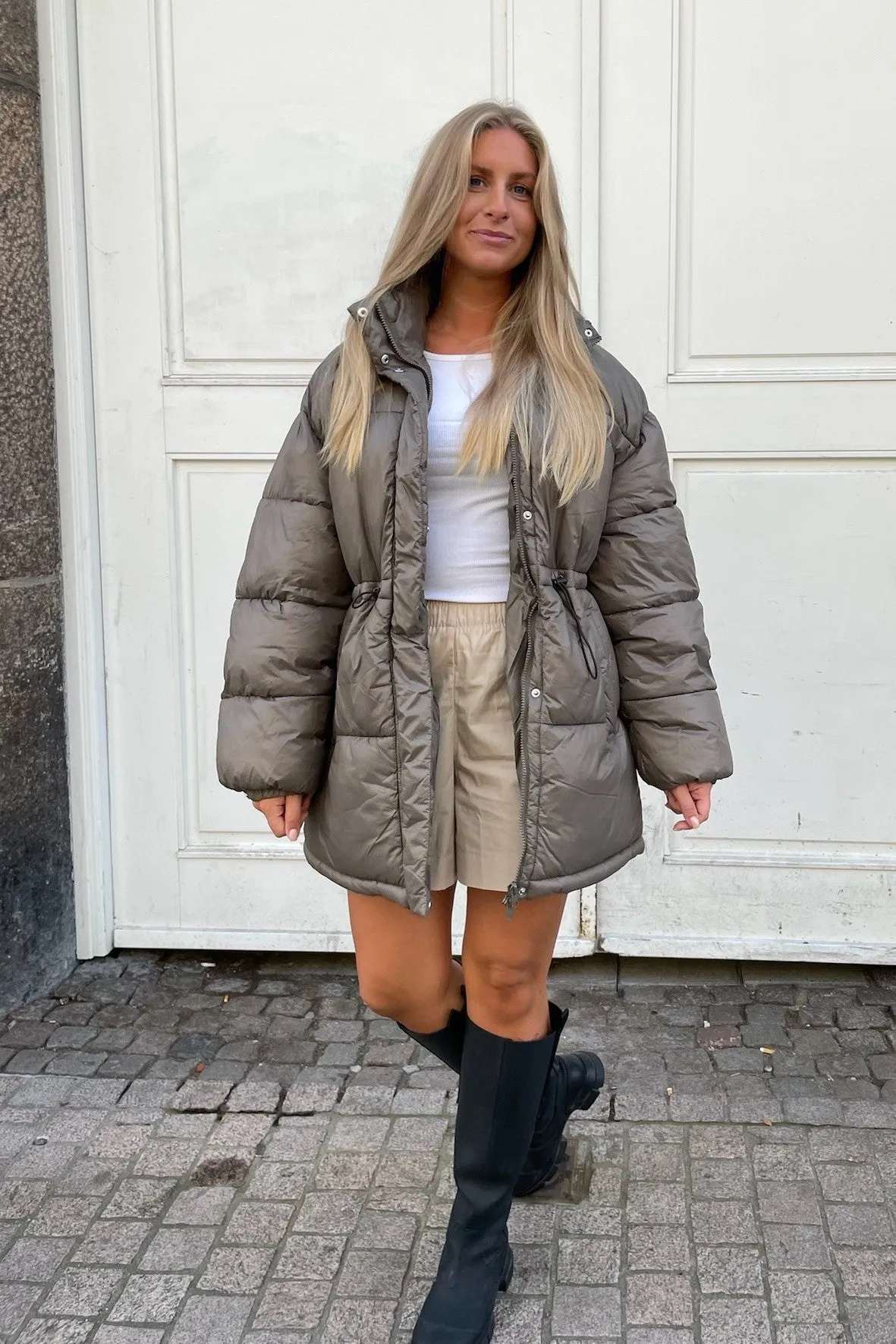 JXHeather Puffer Jakke - Brun