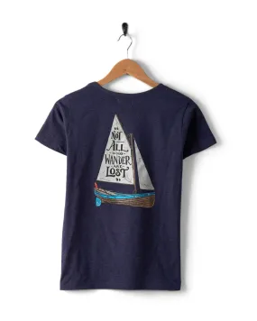 Lost Ships - Womens T-Shirt - Blue