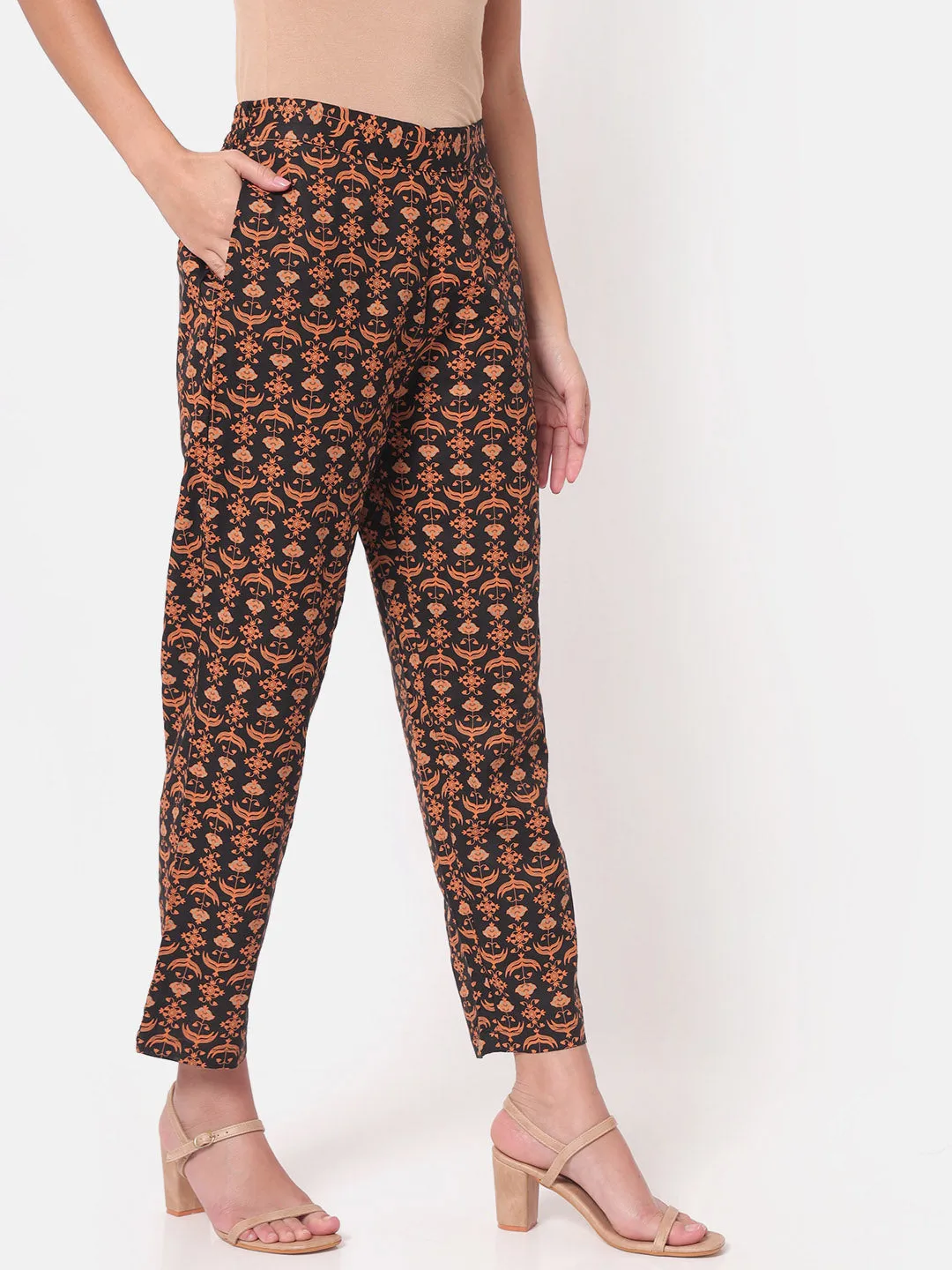 Malang Black Multi-Printed Trouser