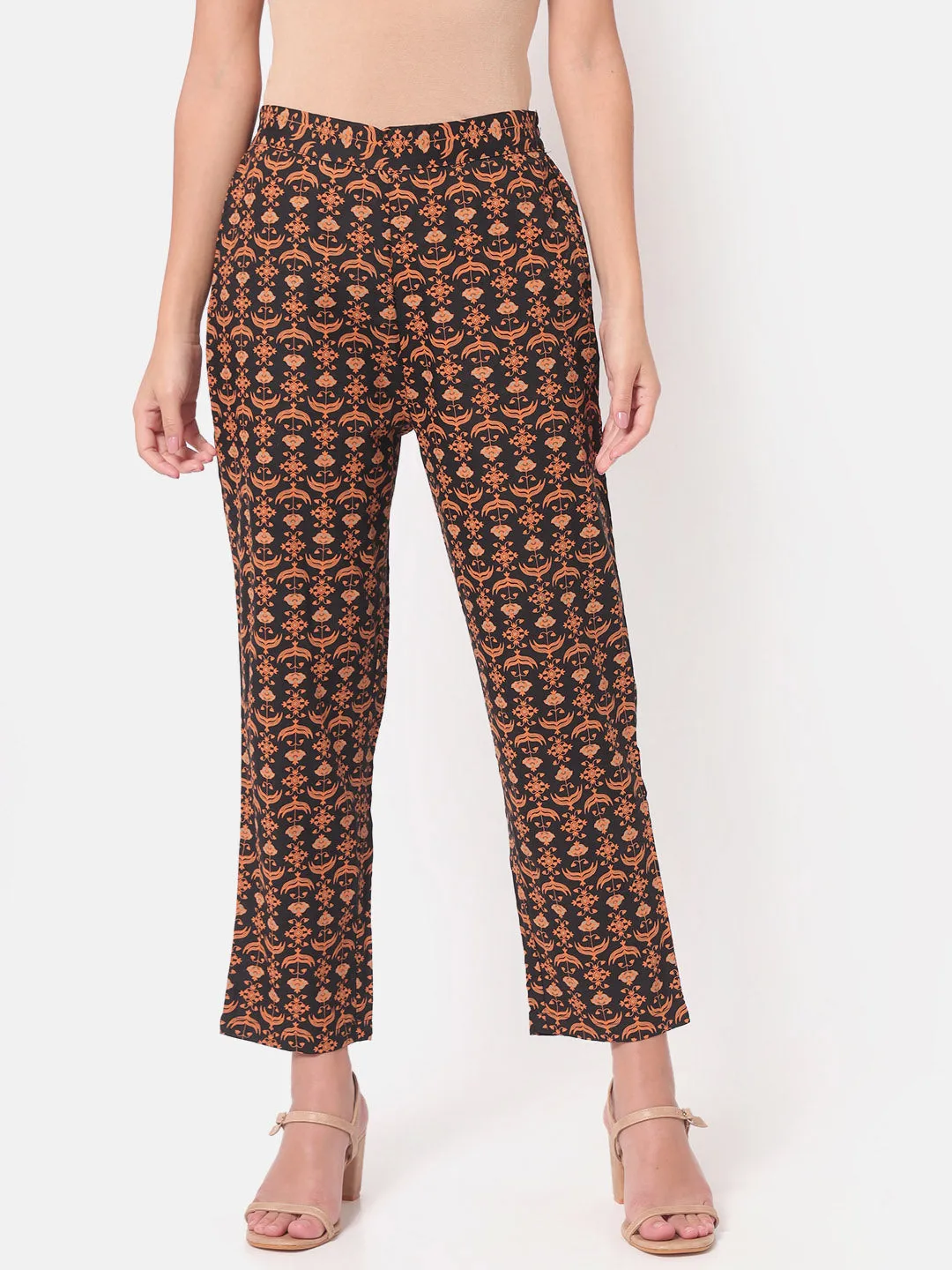 Malang Black Multi-Printed Trouser