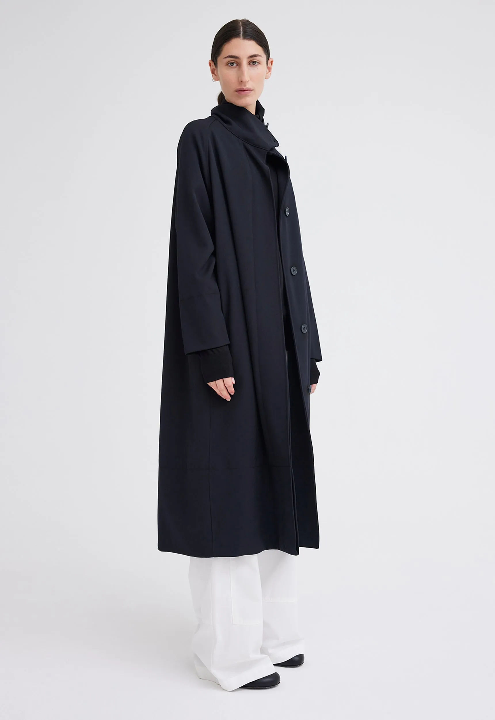 McLaren Wool Twill Coat - Black