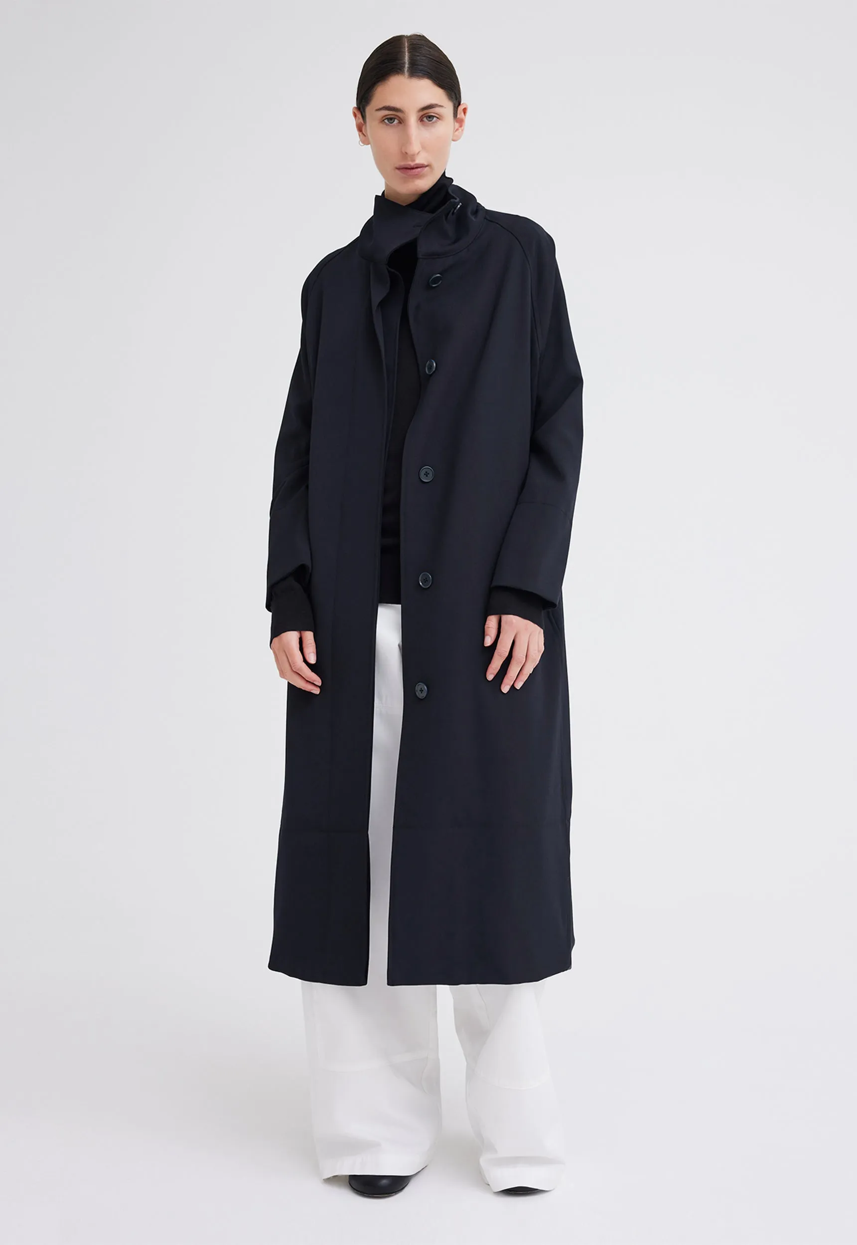 McLaren Wool Twill Coat - Black