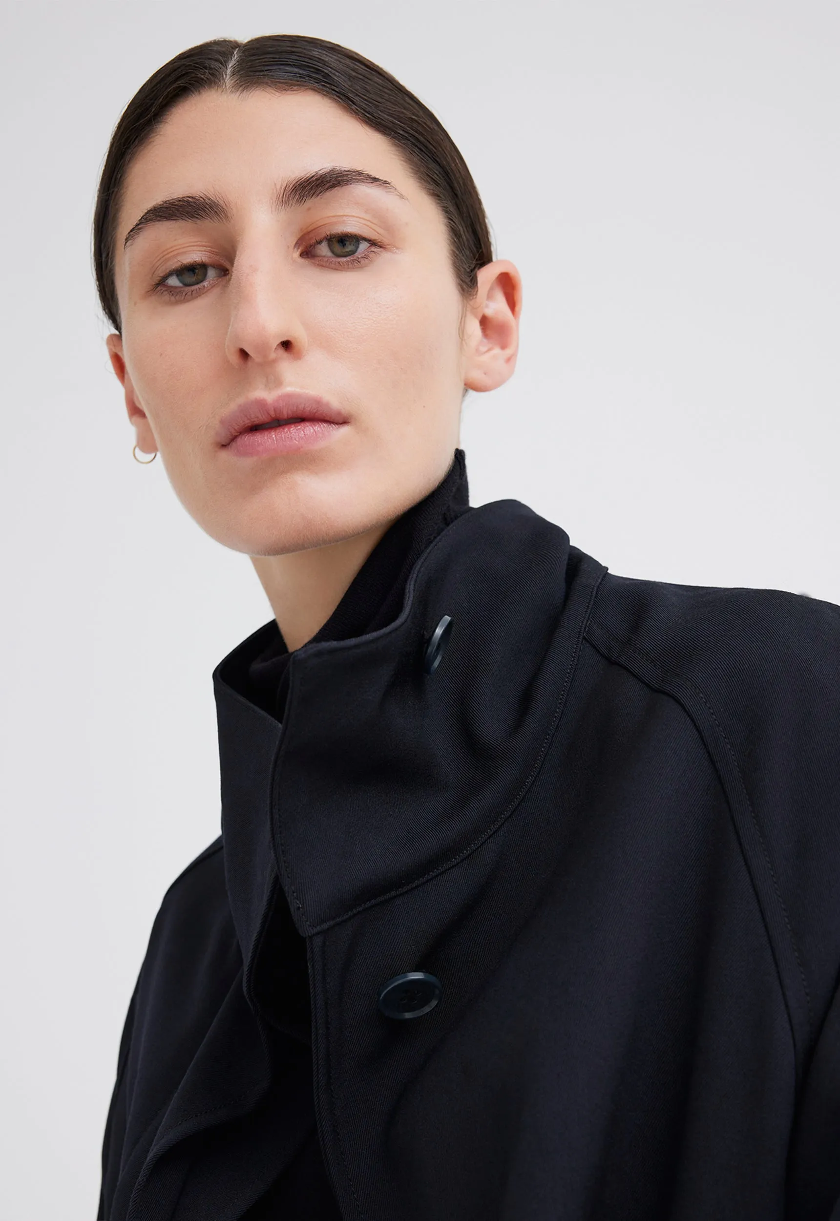 McLaren Wool Twill Coat - Black