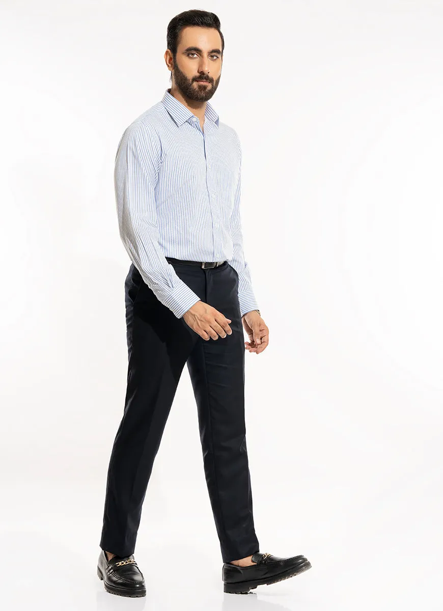 Plain Twill-Mid Blue, Bamboo Formal Shirts