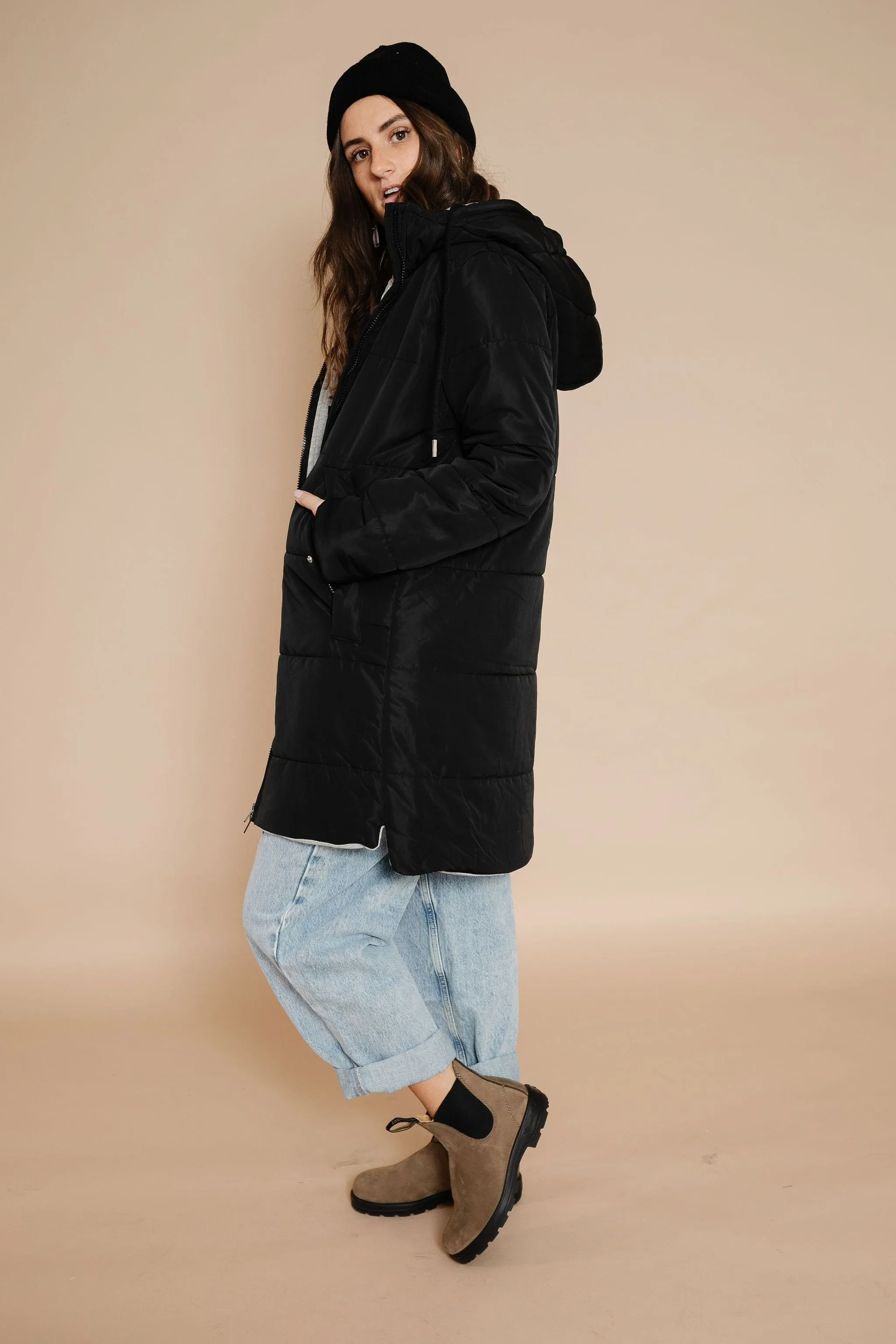 Puffy Coat in Black