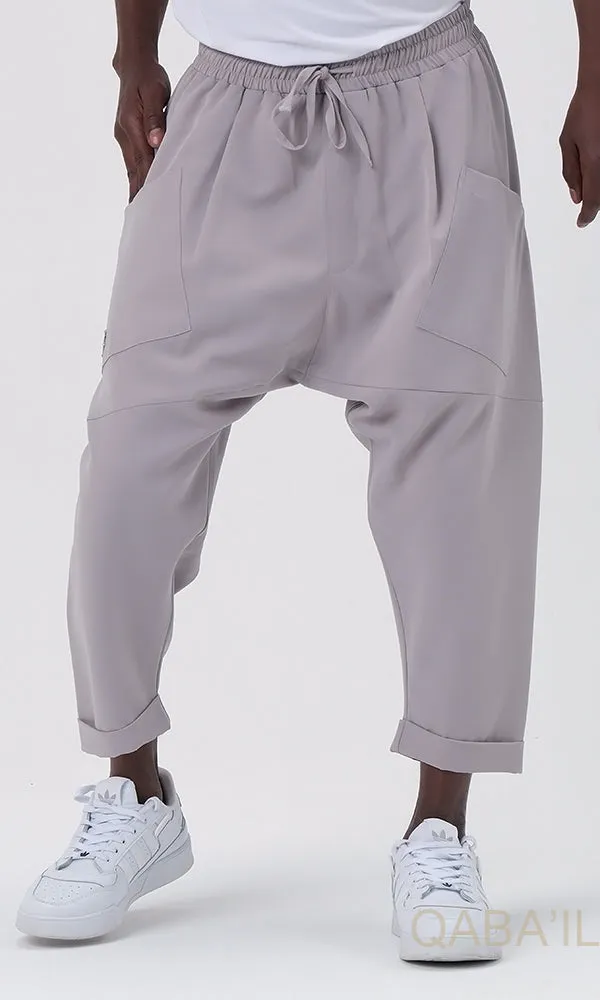 QL Design Lightweight Relaxed Fit Trousers in Light Grey