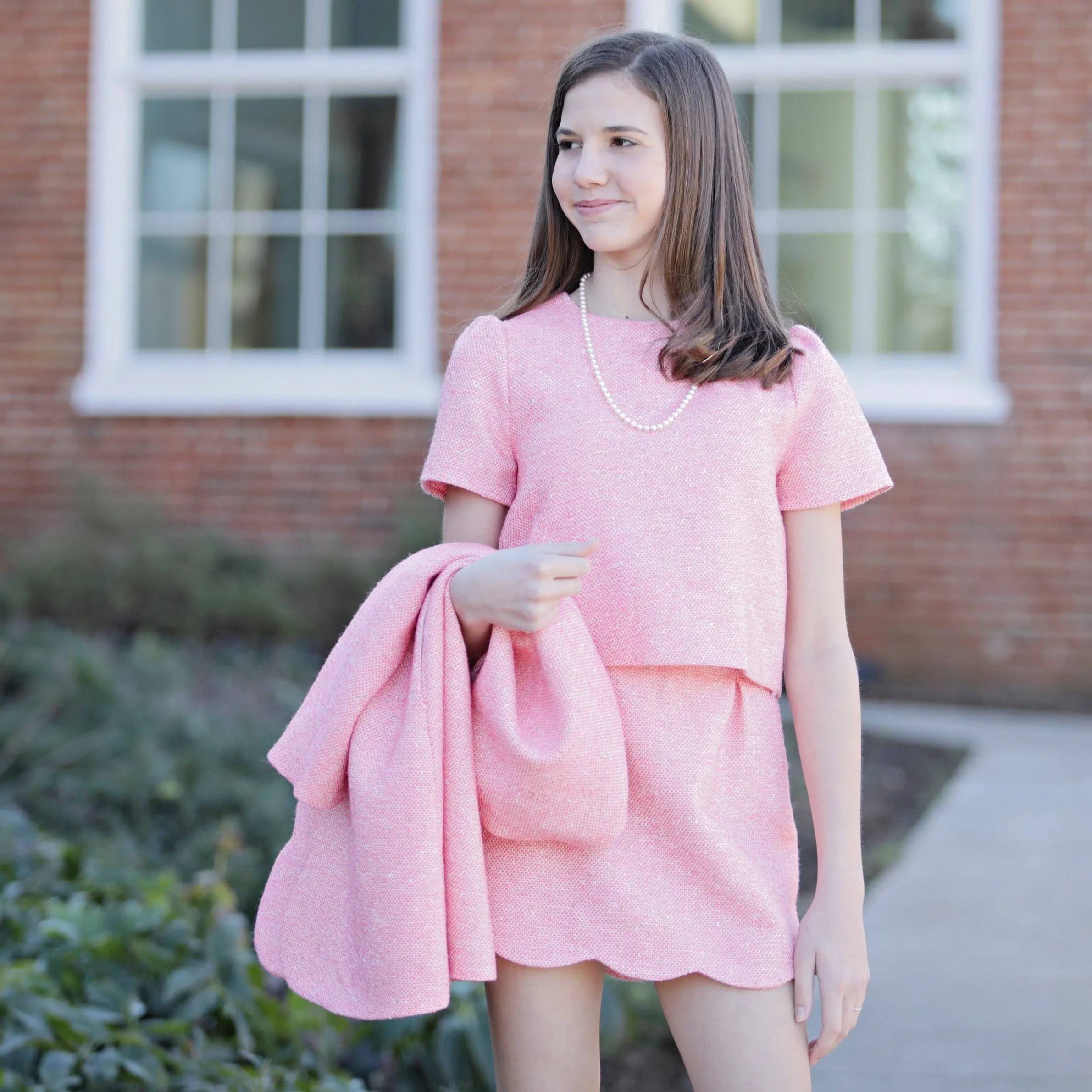 Seabrook Island Scalloped Skirt- Shem Creek Shrimp