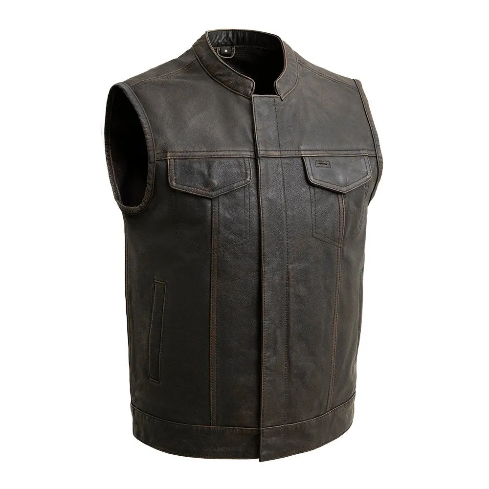 Sharp Shooter Men's Motorcycle Leather Vest