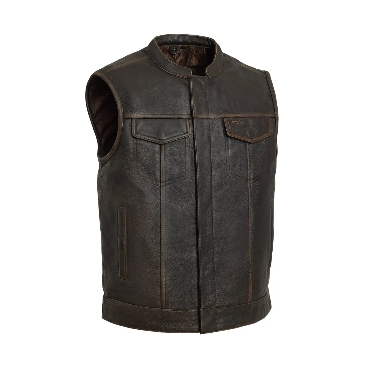 Sharp Shooter Men's Motorcycle Leather Vest