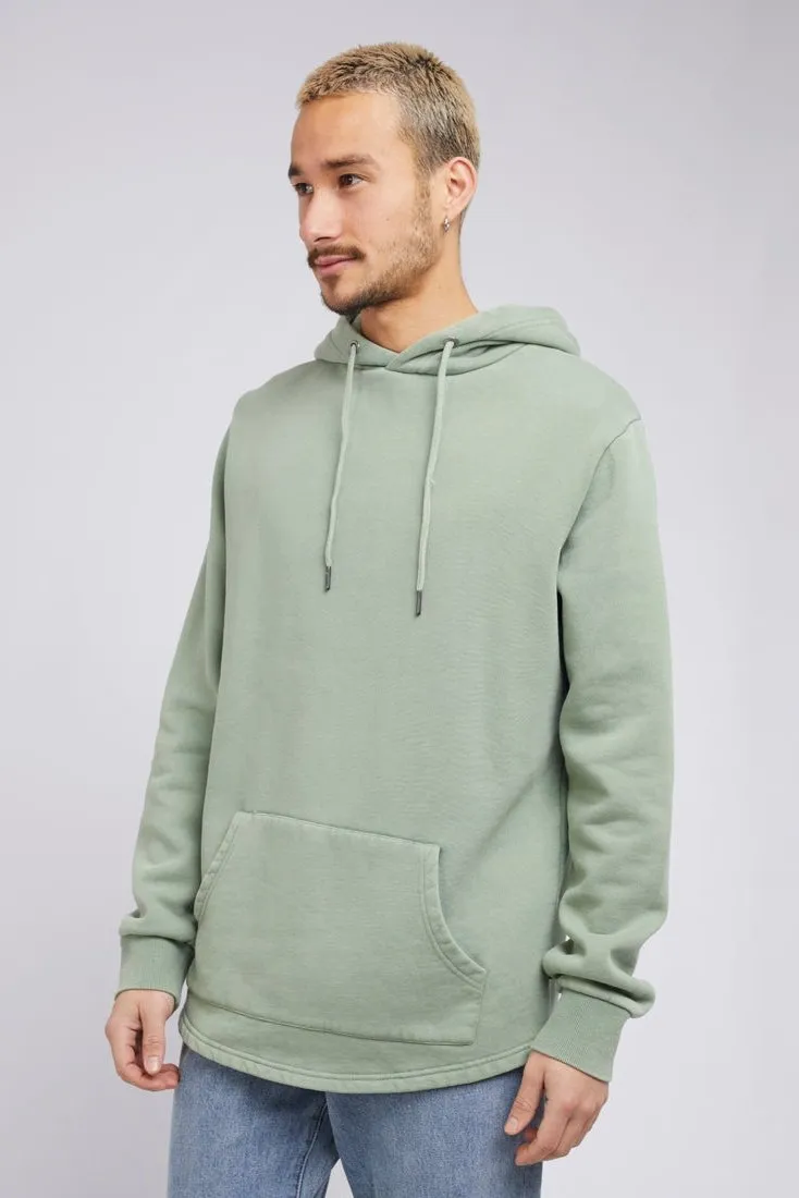 Silent theory curved hem hoody green