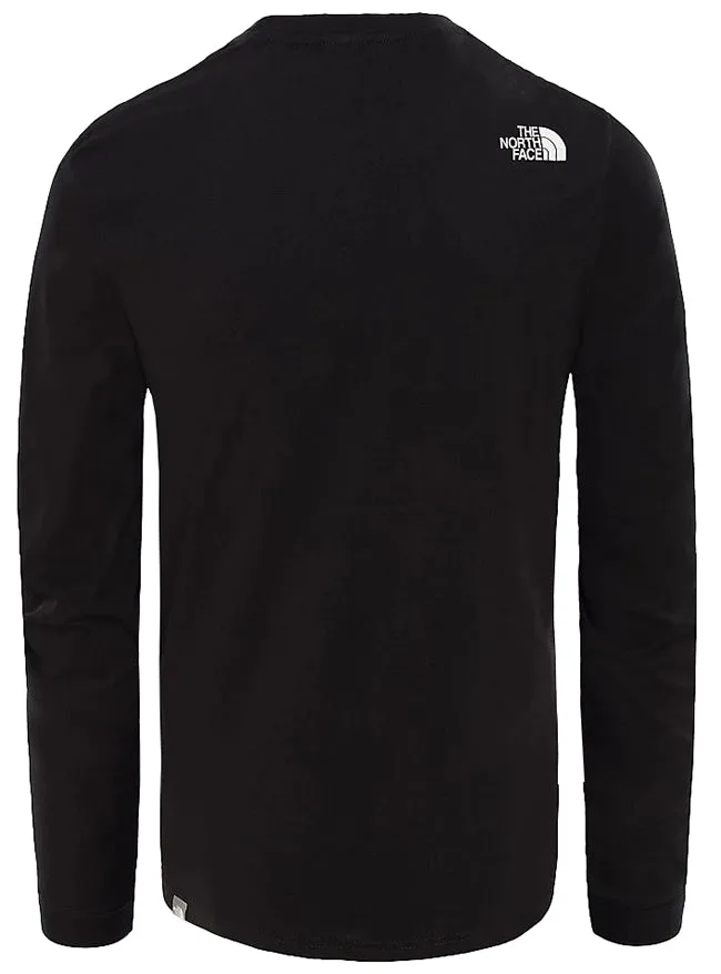 The North Face Mens Long Sleeve Simple Dome T Shirt Black