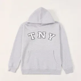 TNY Unisex Oversized Hoodie - Grey Melange