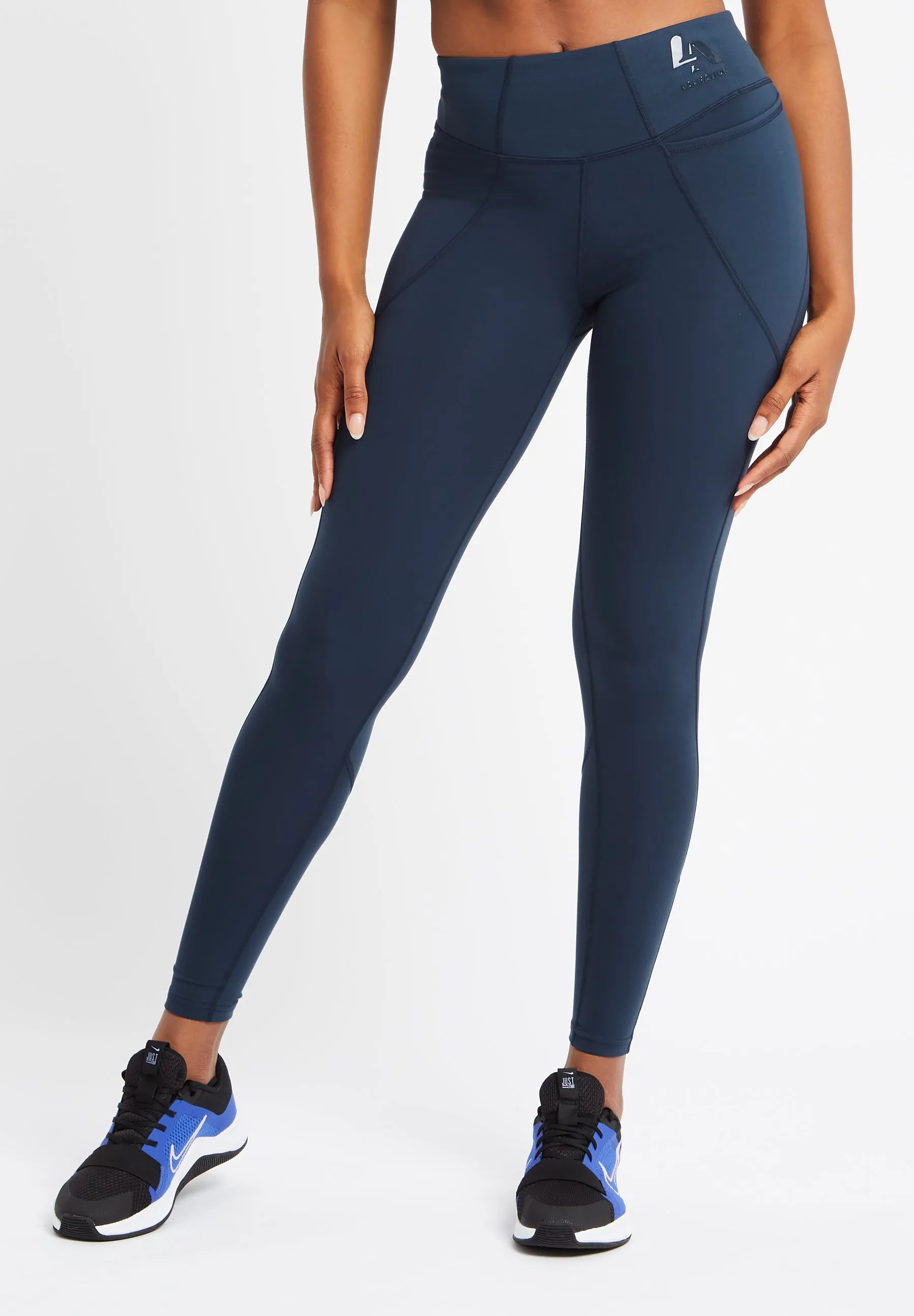 Ultra High Waisted Full Length Gym Leggings-Navy