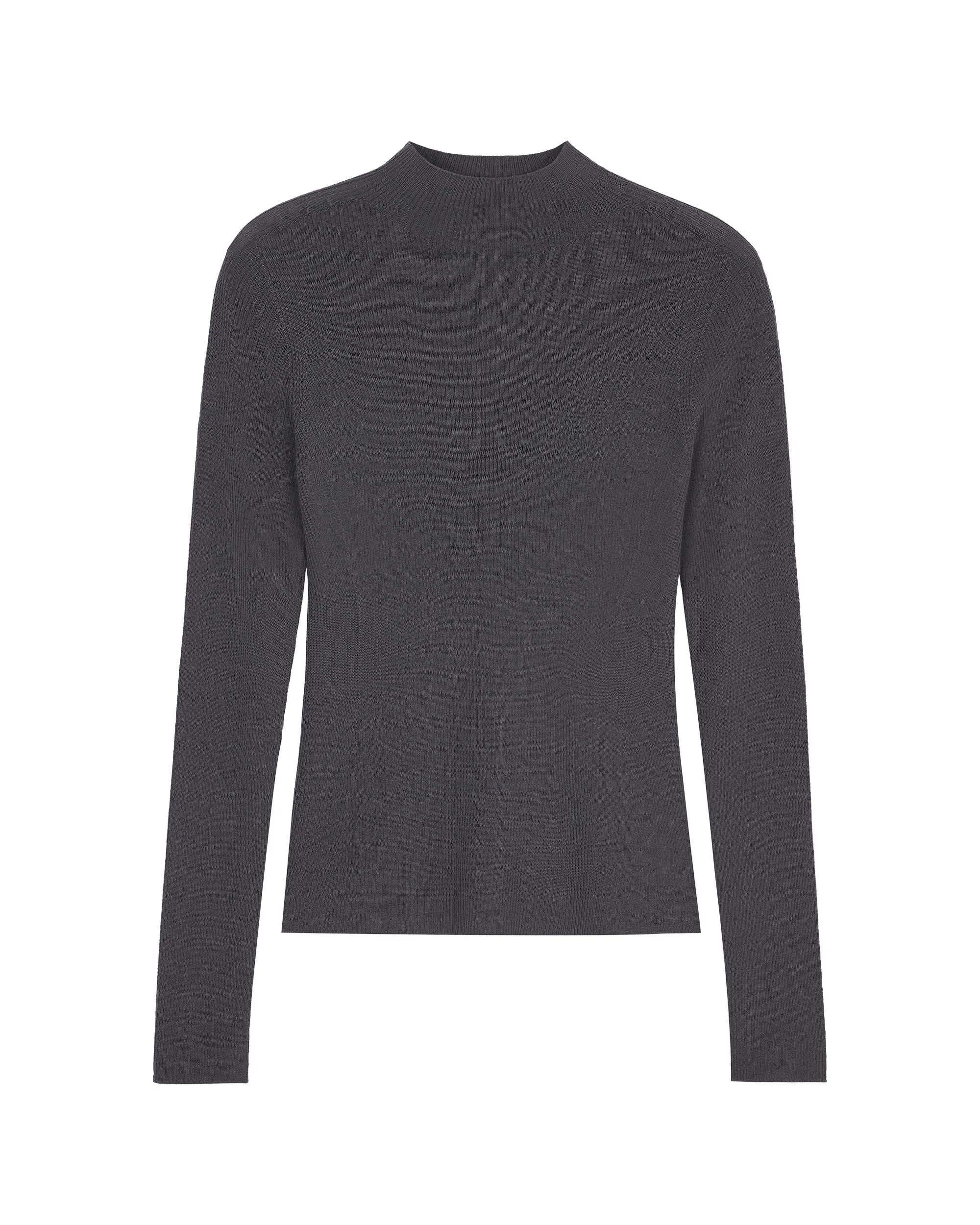 Washable Wool Mock Neck Sweater