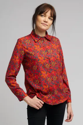 Women's Classic Long Sleeve Shirt in Kampot Print